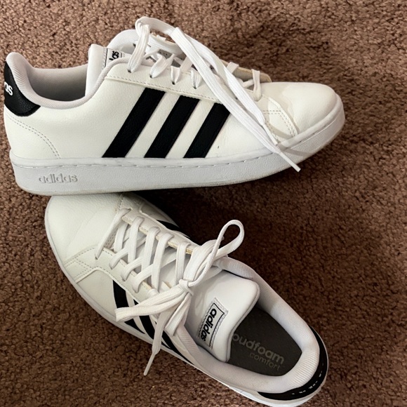 adidas Shoes - Adidas Cloudfoam White and Black Shoes